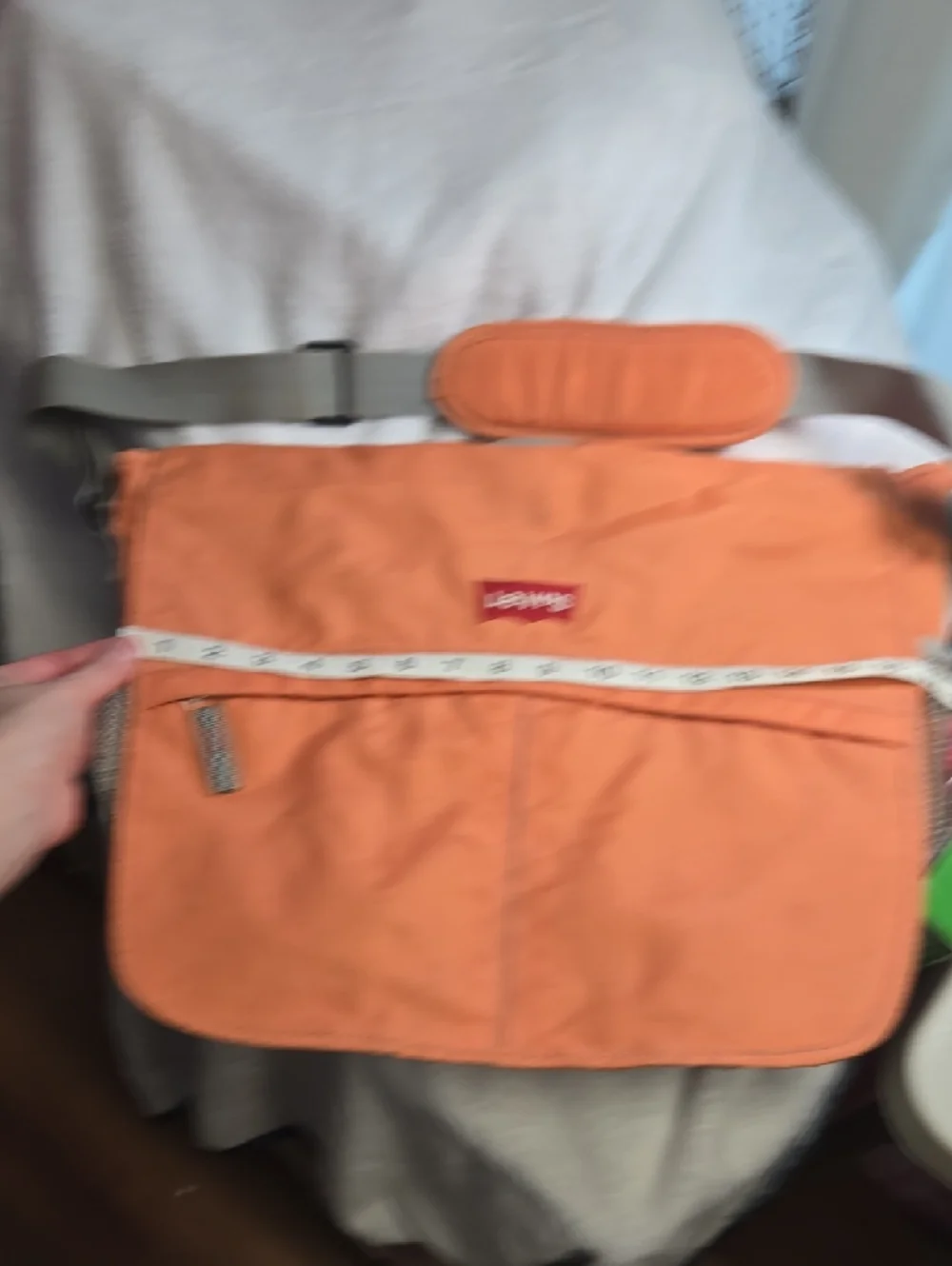 ☀️Levi's Orange Canvas Messenger Bag with Adjustable Strap